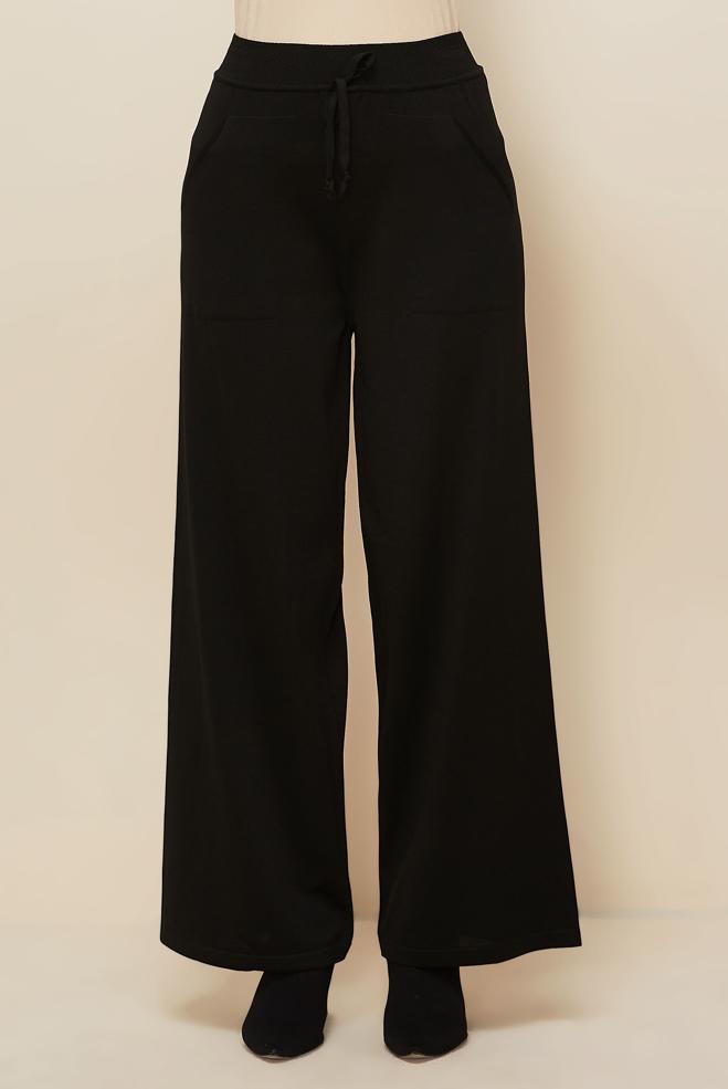 Tesettür giyim SİYAH TRİKO PANTOLON 70902 - ALVİNA