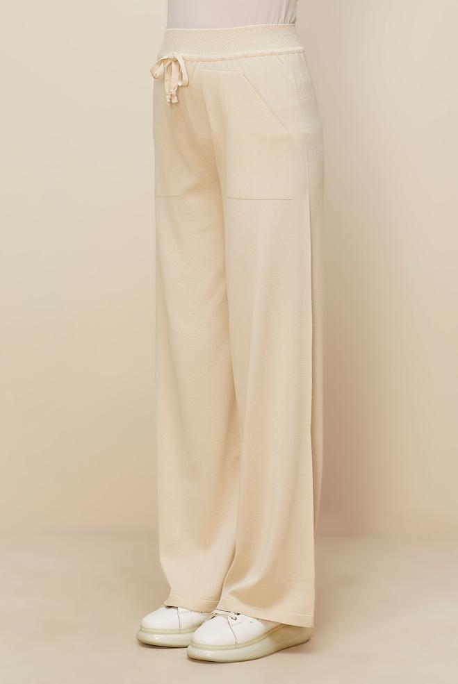 Vêtements hijab BEIGE PANTALON EN MAILLE 70902 - ALVİNA
