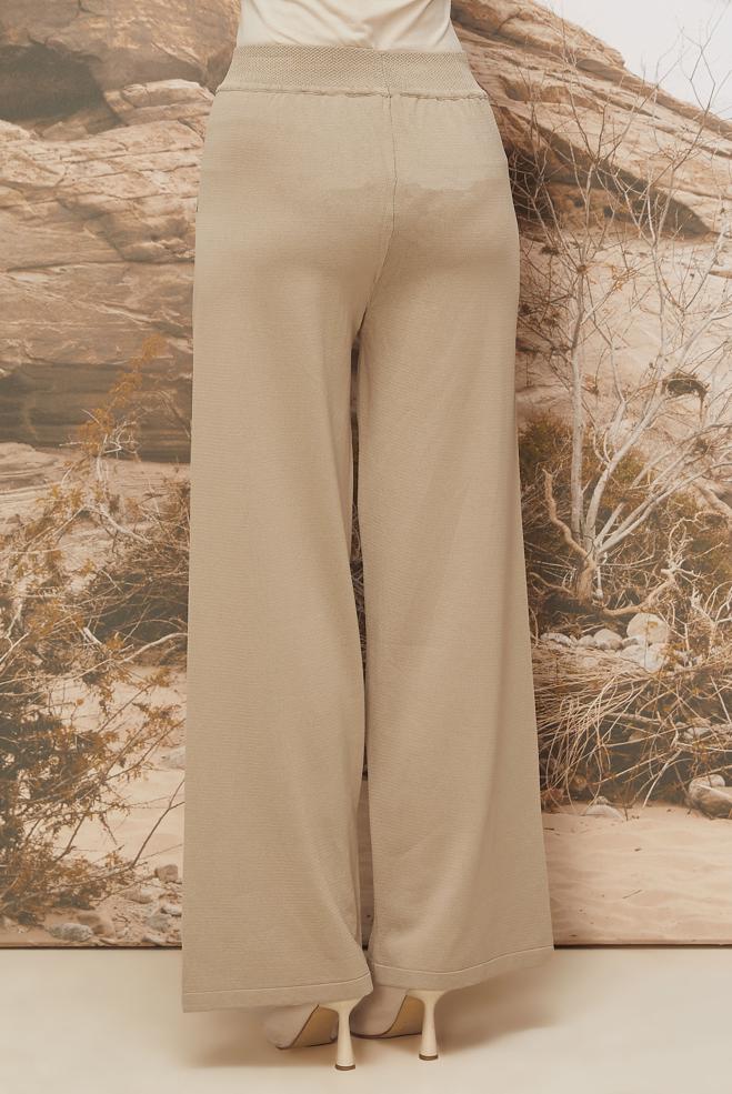 Tesettür giyim BEJ TRİKO PANTOLON 70902 - ALVİNA