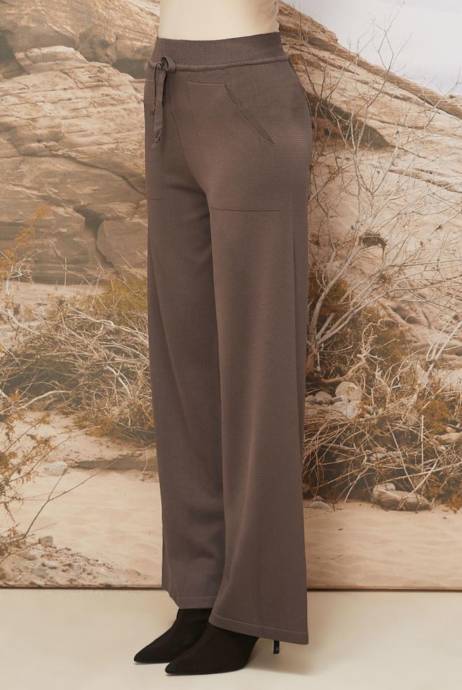 Hijab clothing BROWN KNITWEAR PANTS 70902 - ALVİNA