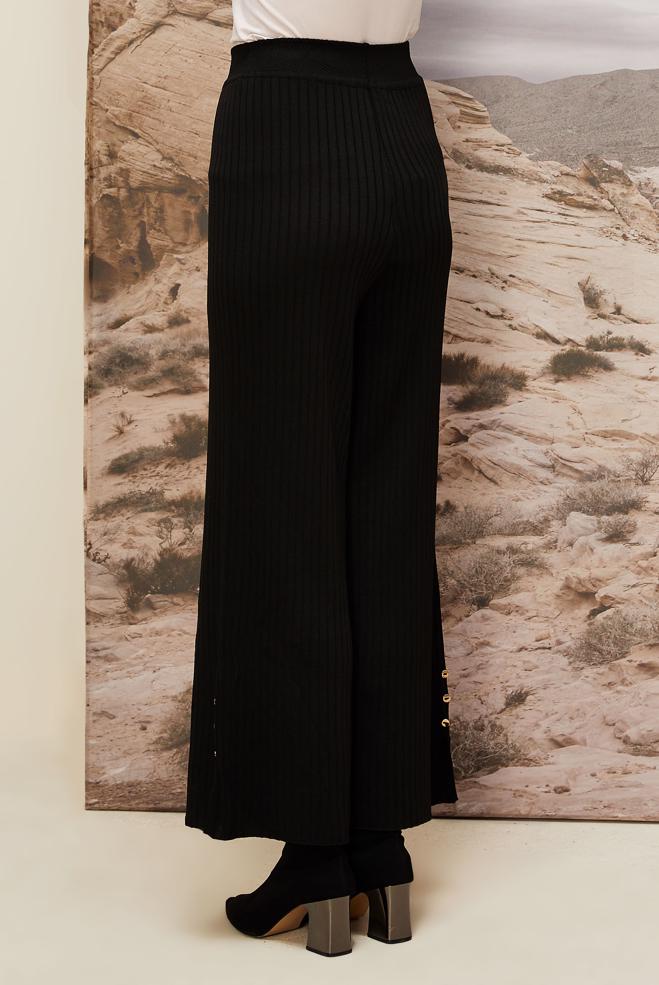 Vêtements hijab NOIR PANTALON EN MAILLE 70903 - ALVİNA