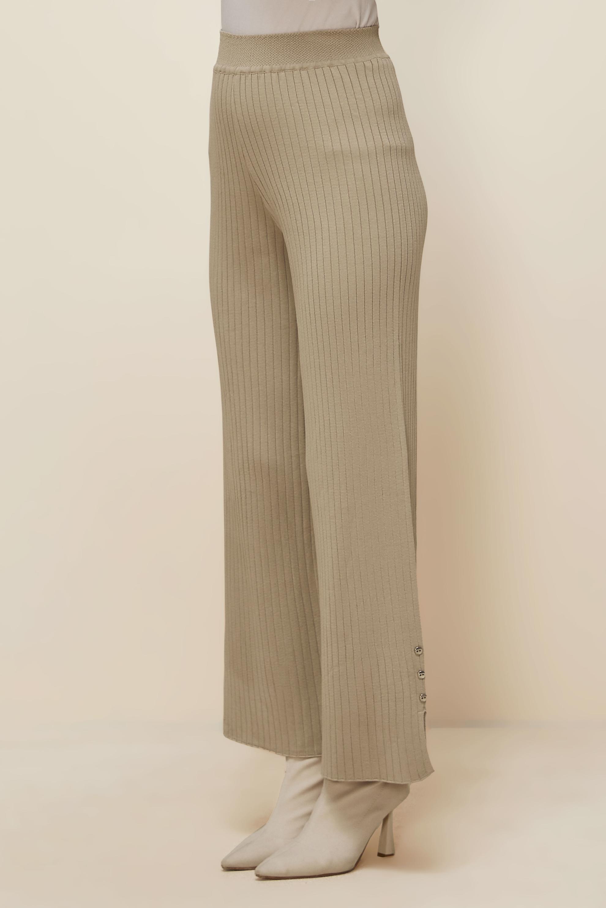 Vêtements hijab BEIGE PANTALON EN MAILLE 70903
