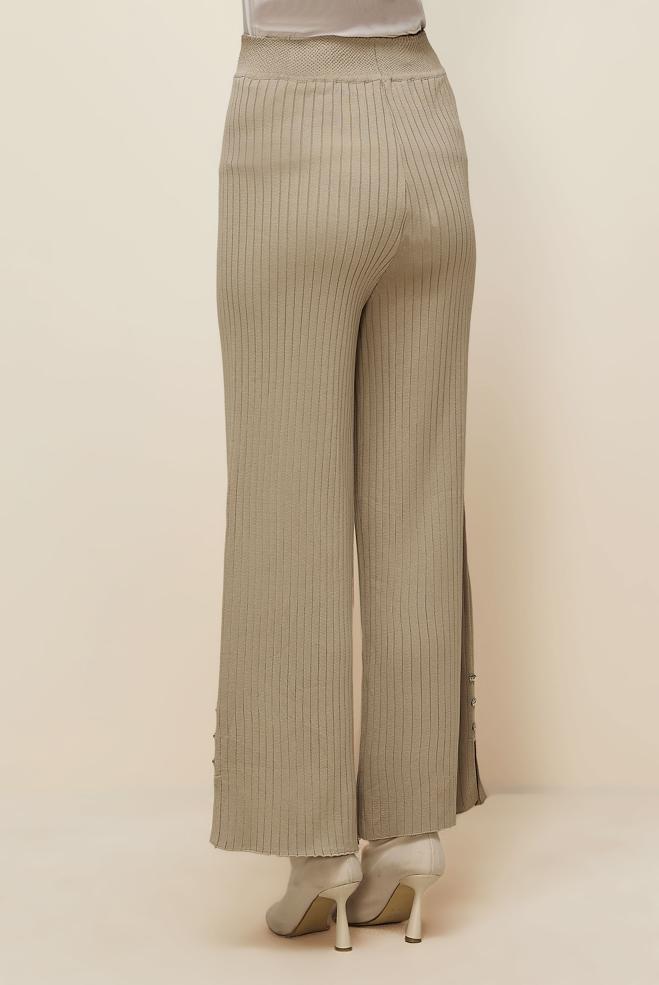 Vêtements hijab BEIGE PANTALON EN MAILLE 70903 - ALVİNA