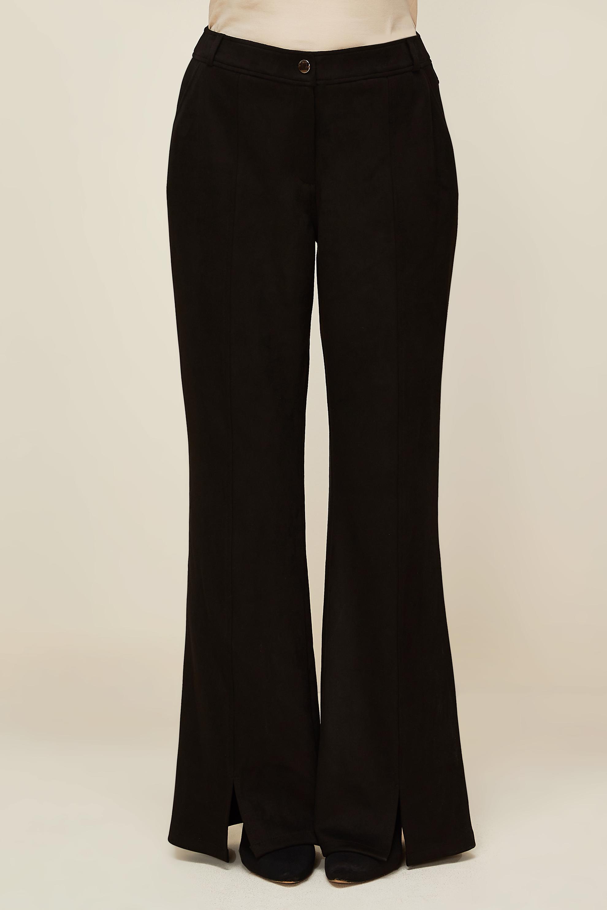 Vêtements hijab NOIR PANTALON DÉTAILLÉ FENDU 70904