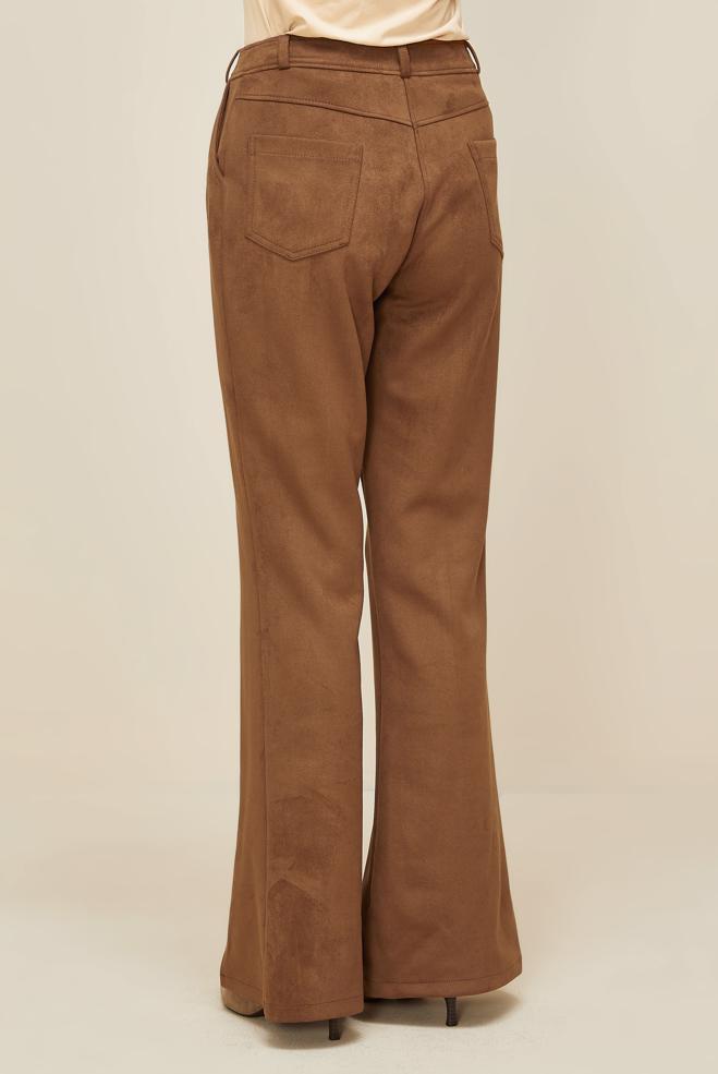 Vêtements hijab BRUN PANTALON DÉTAILLÉ FENDU 70904 - ALVİNA