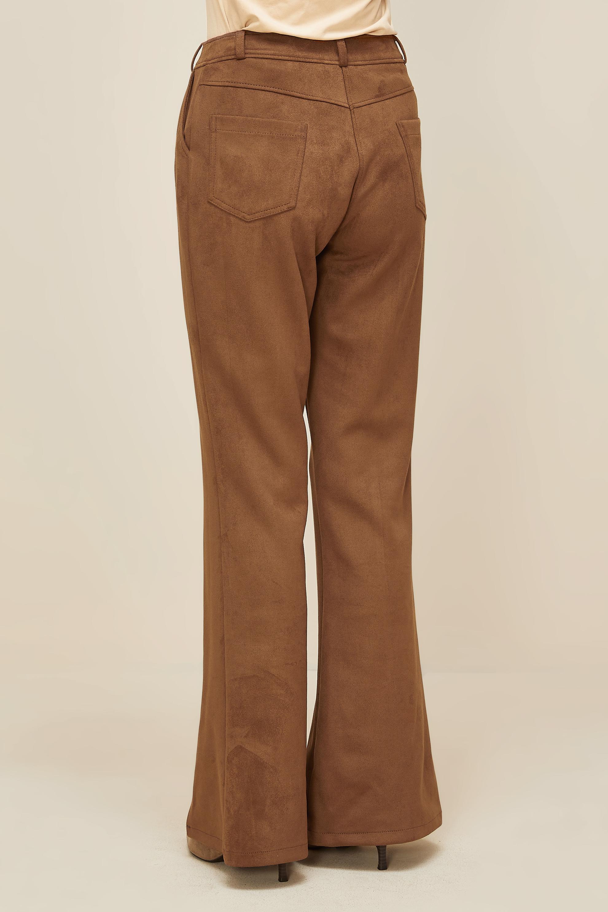 Vêtements hijab BRUN PANTALON DÉTAILLÉ FENDU 70904