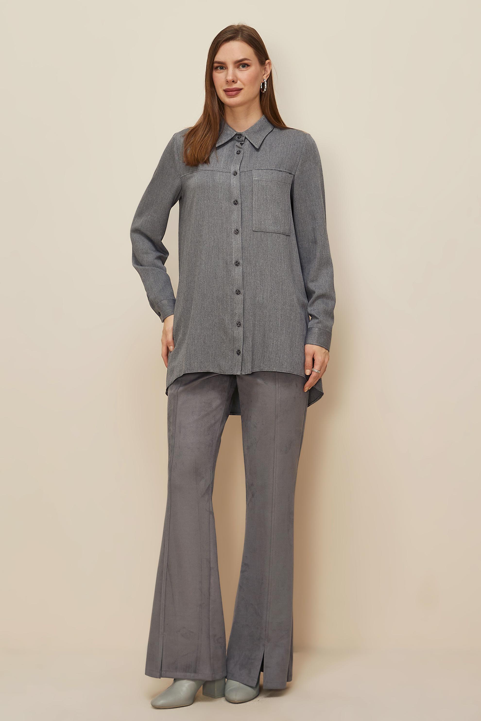 Tesettür giyim GRİ 70904 EDNA PANTOLON 38-46 TEK40