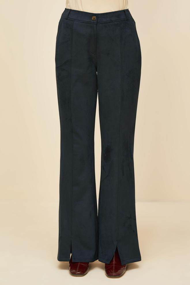 Vêtements hijab BLEU MARINE PANTALON DÉTAILLÉ FENDU 70904 - ALVİNA