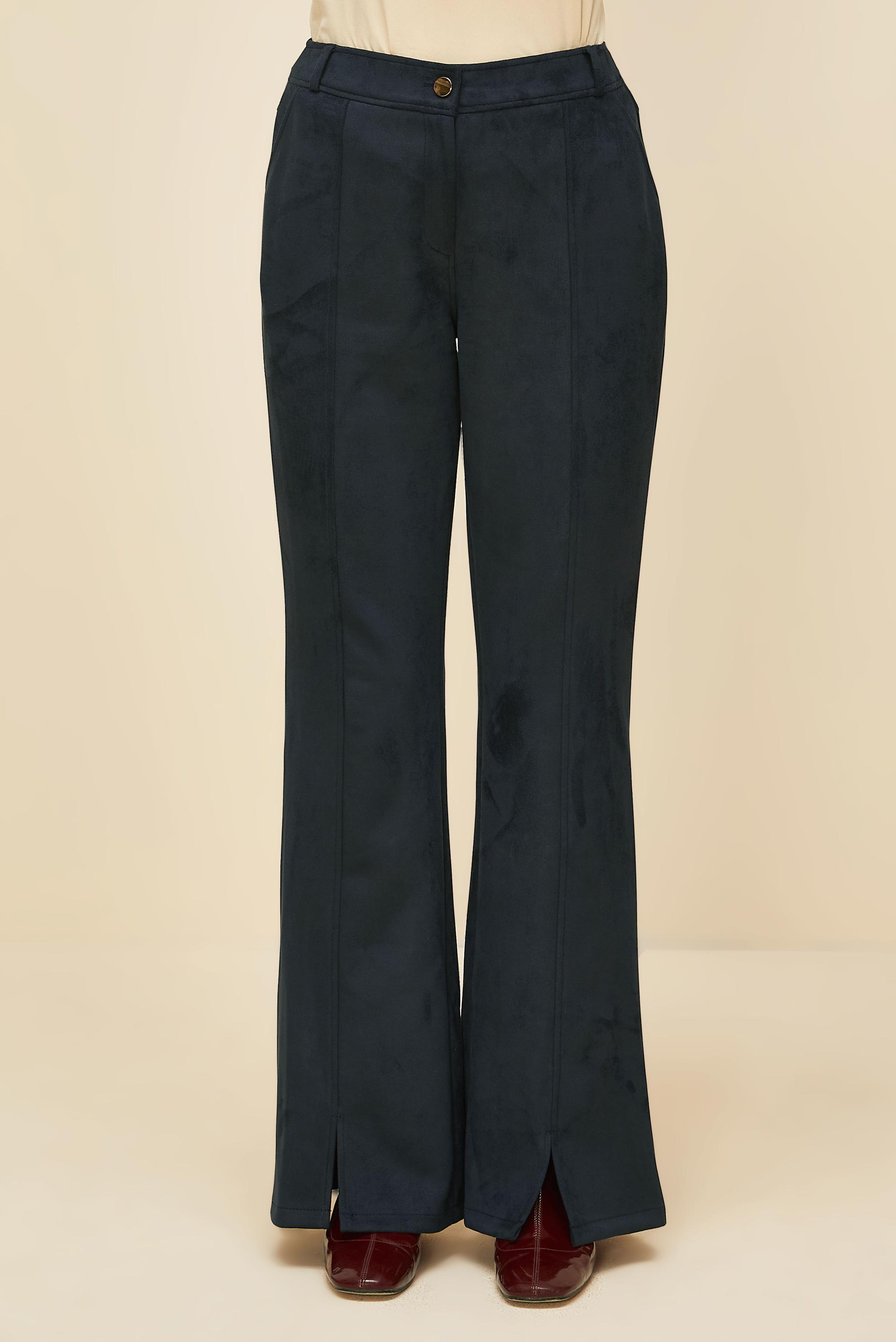 Vêtements hijab BLEU MARINE PANTALON DÉTAILLÉ FENDU 70904