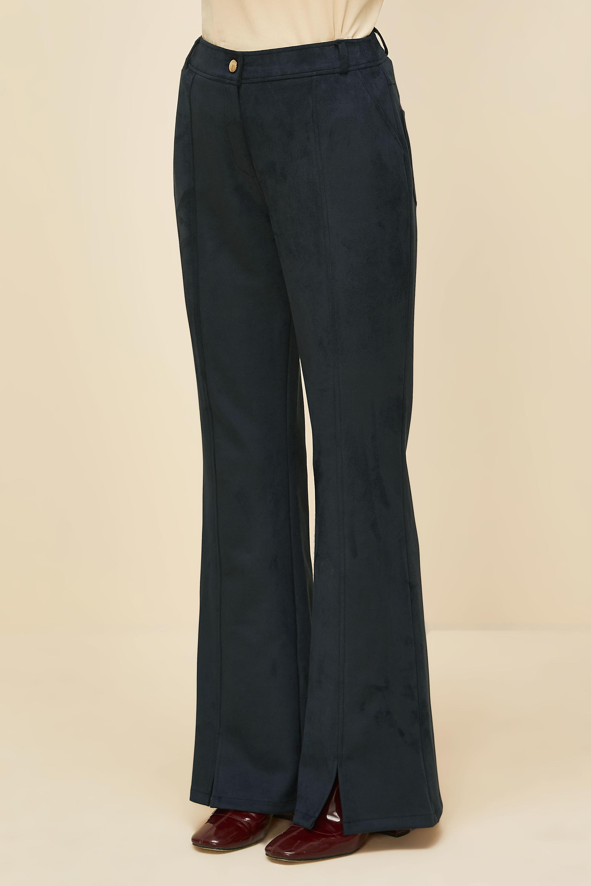 Vêtements hijab BLEU MARINE PANTALON DÉTAILLÉ FENDU 70904