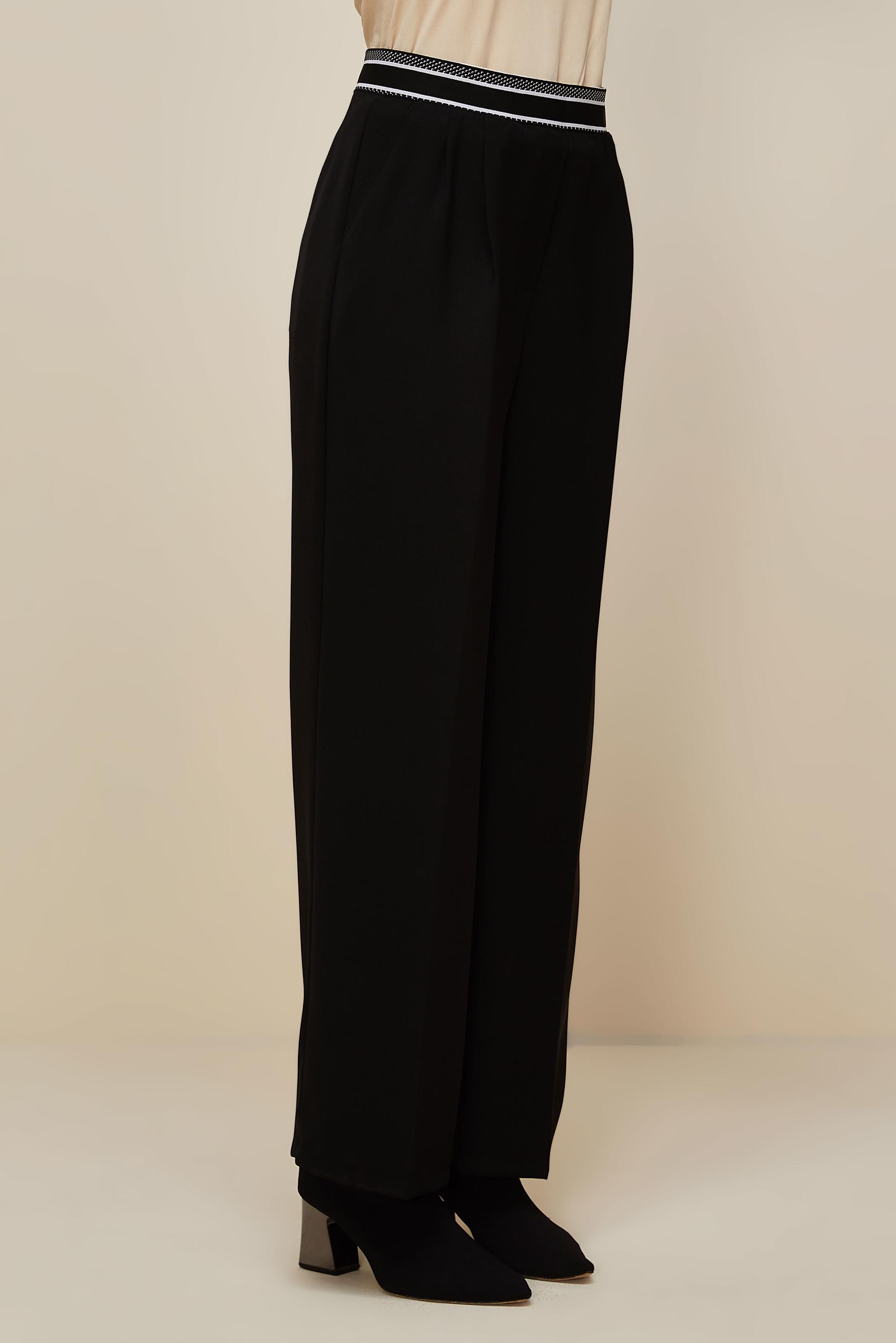 Tesettür giyim SİYAH BELİ LASTİKLİ PANTOLON 70905