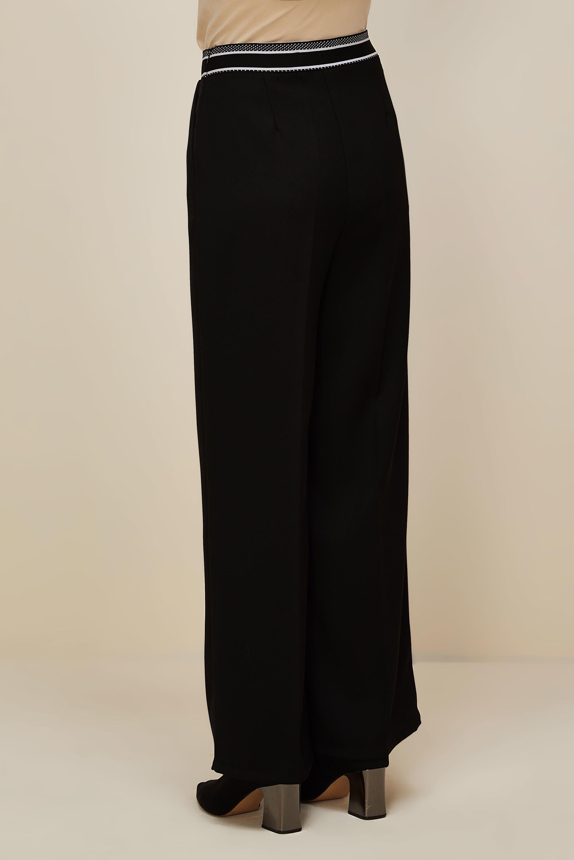 Tesettür giyim SİYAH BELİ LASTİKLİ PANTOLON 70905