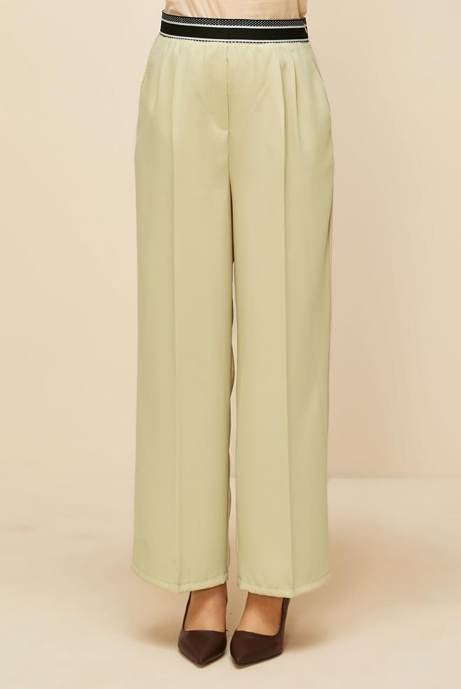 Vêtements hijab BEIGE PANTALON TAILLE ÉLASTIQUE 70905 - ALVİNA