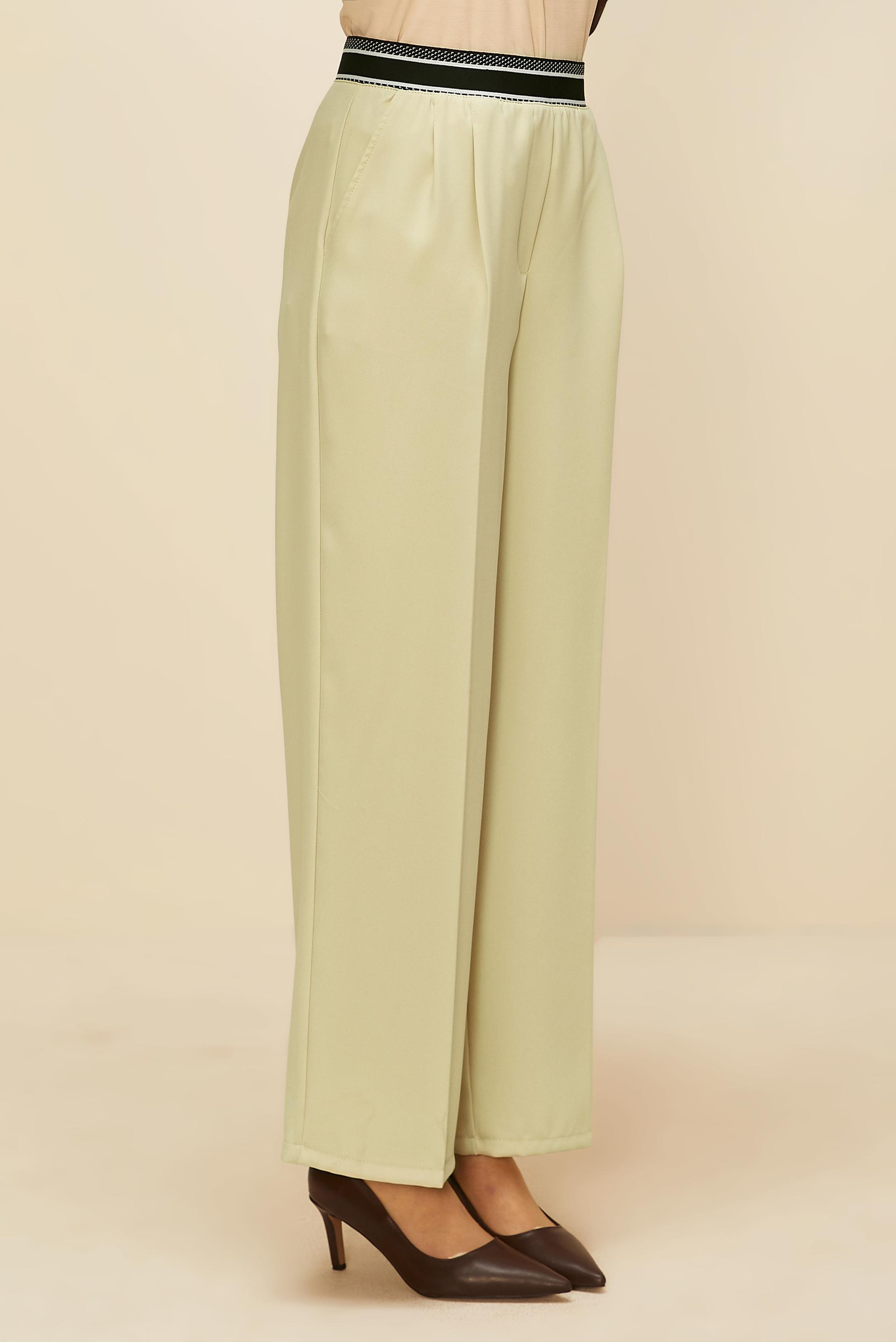 Vêtements hijab BEIGE PANTALON TAILLE ÉLASTIQUE 70905