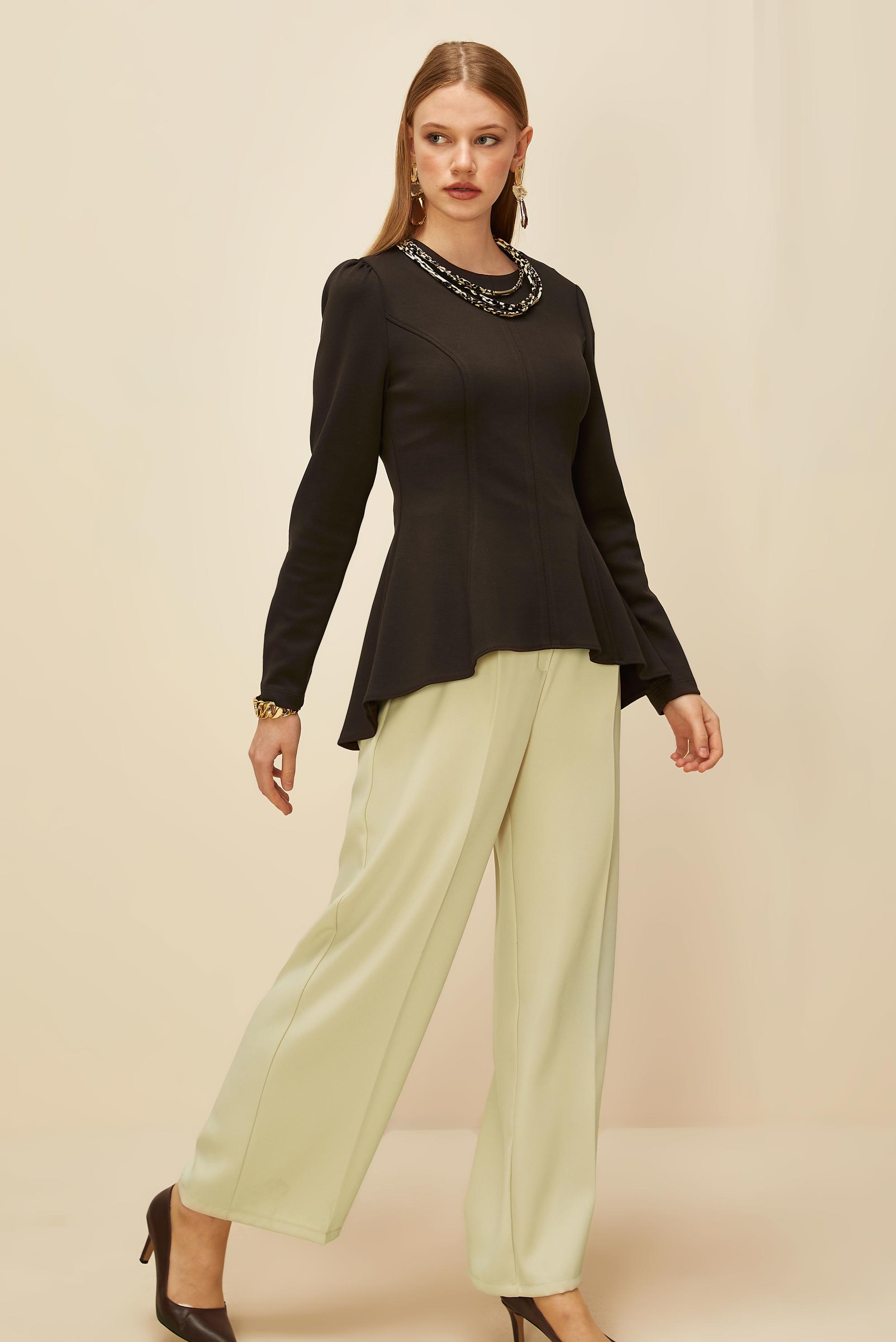 Vêtements hijab BEIGE PANTALON TAILLE ÉLASTIQUE 70905