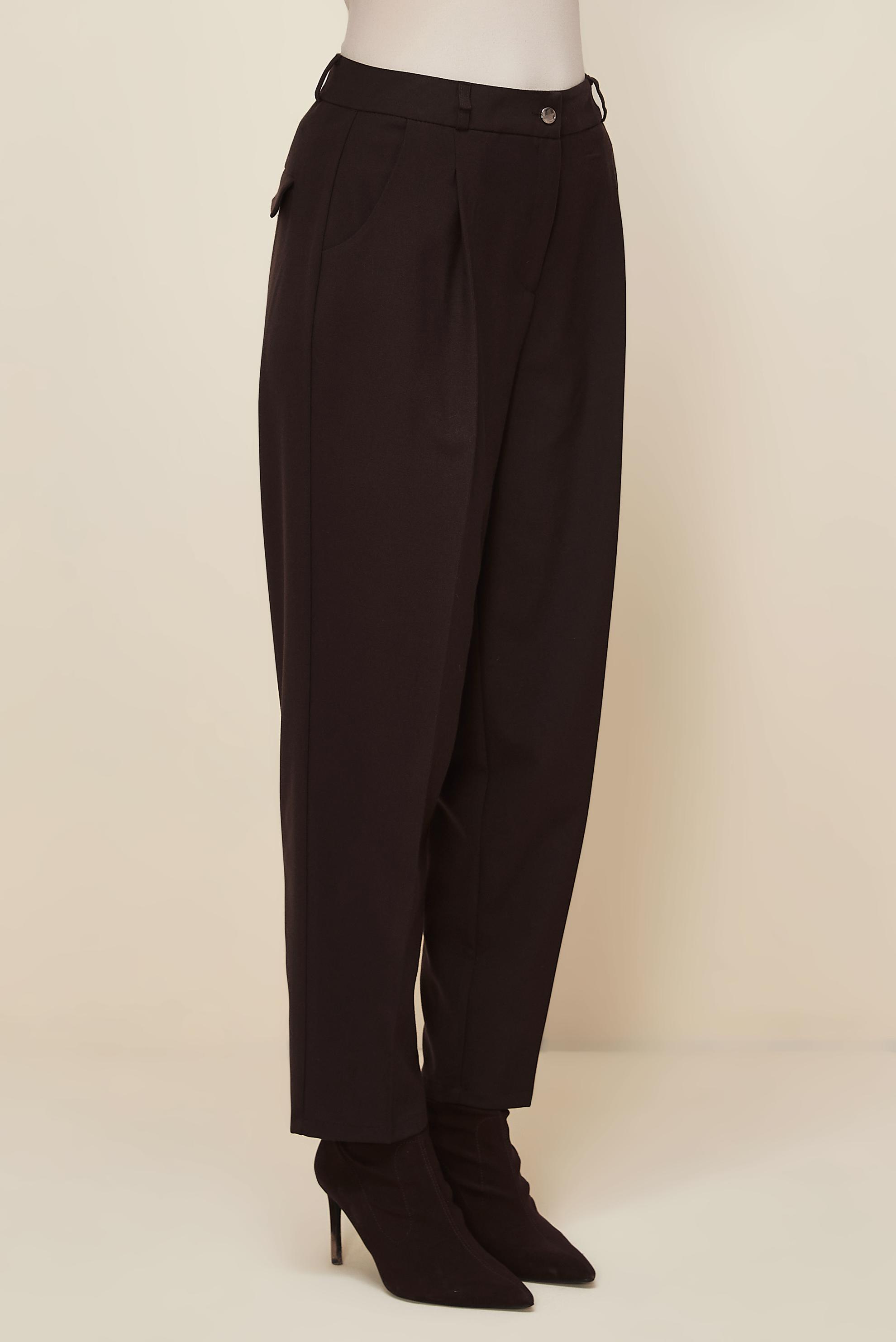 Tesettür giyim KAHVE CEP DETAYLI PANTOLON 70907