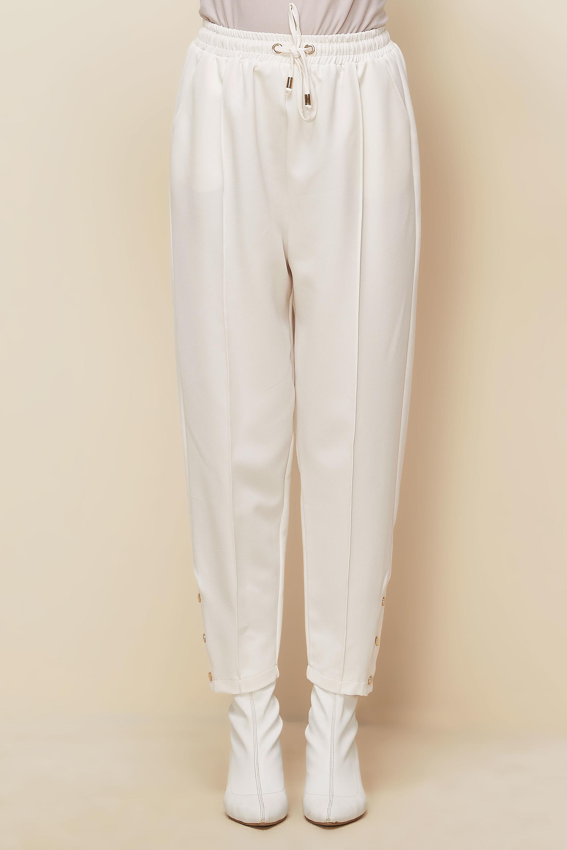 Tesettür giyim BEYAZ ÇITÇIT DETAYLI PANTOLON 70908