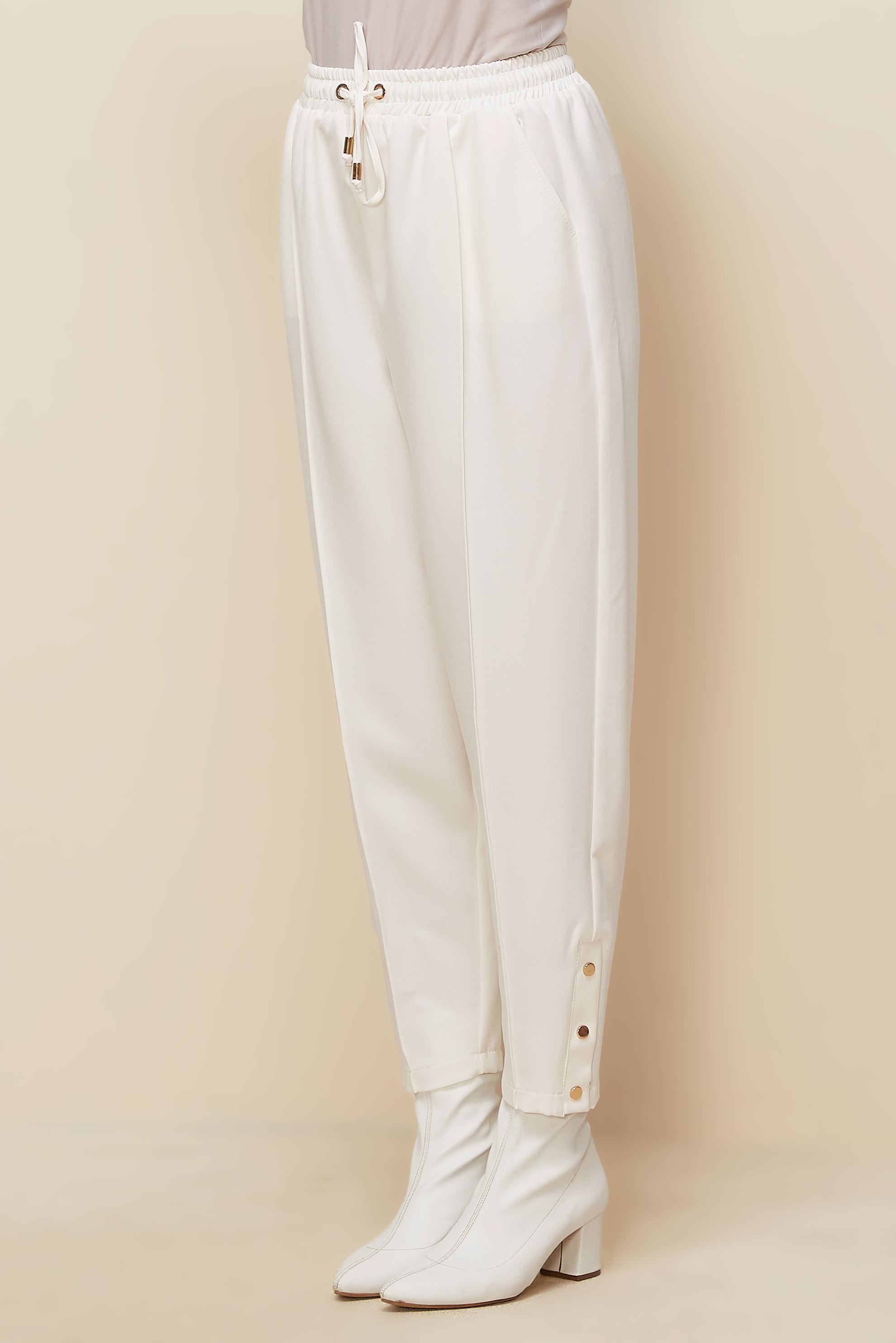 Tesettür giyim BEYAZ ÇITÇIT DETAYLI PANTOLON 70908