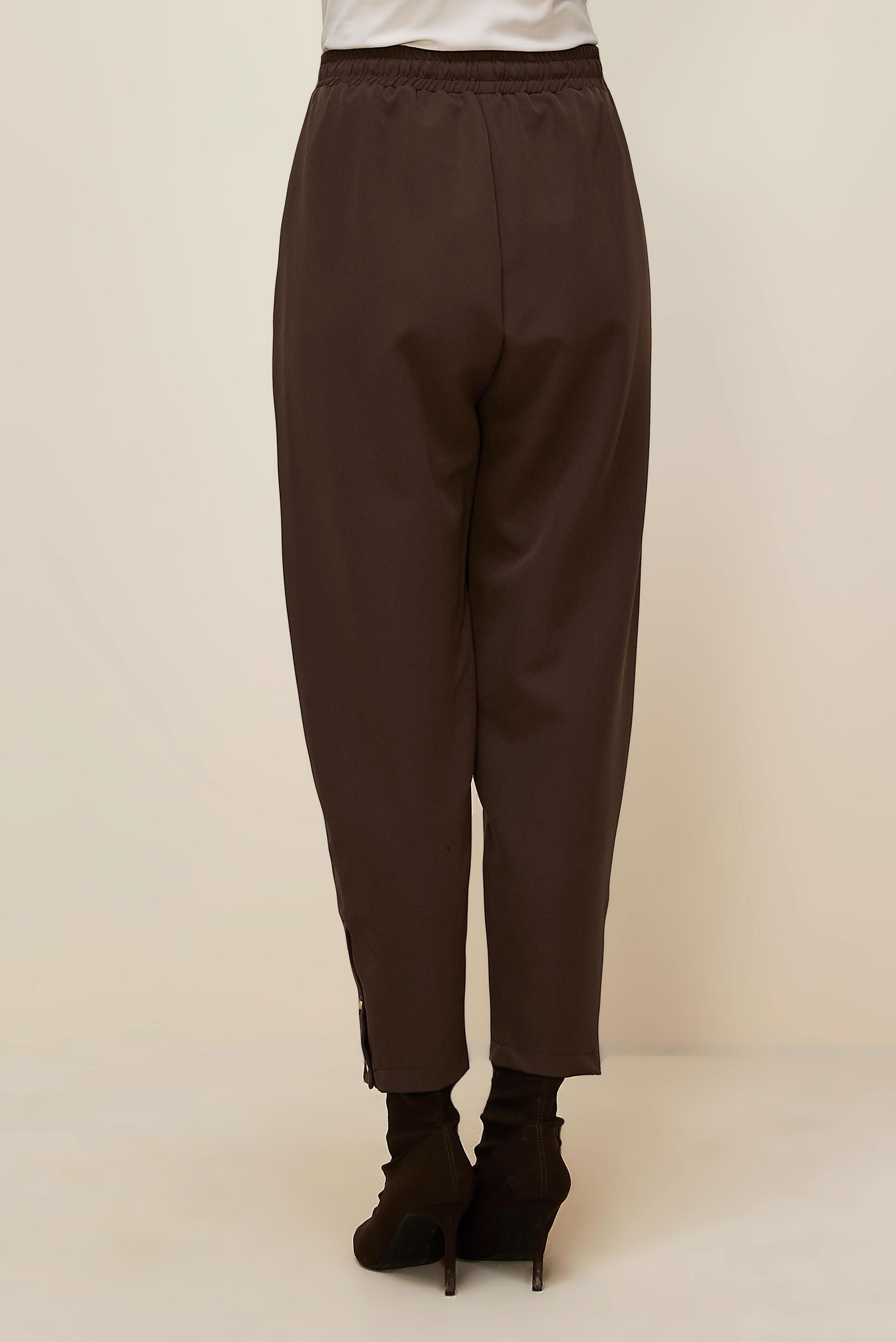 Vêtements hijab BRUN PANTALON DÉTAILLÉ À PRESSION 70908