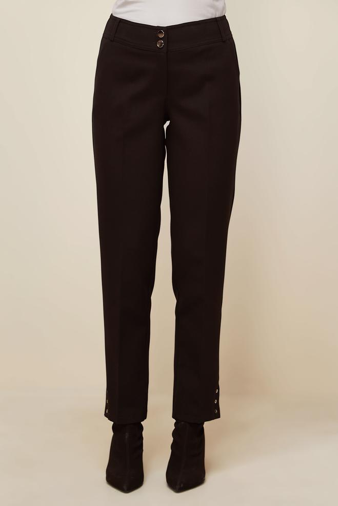 Tesettür giyim KAHVE YIRTMAÇ DETAYLI PANTOLON 70909 - ALVİNA