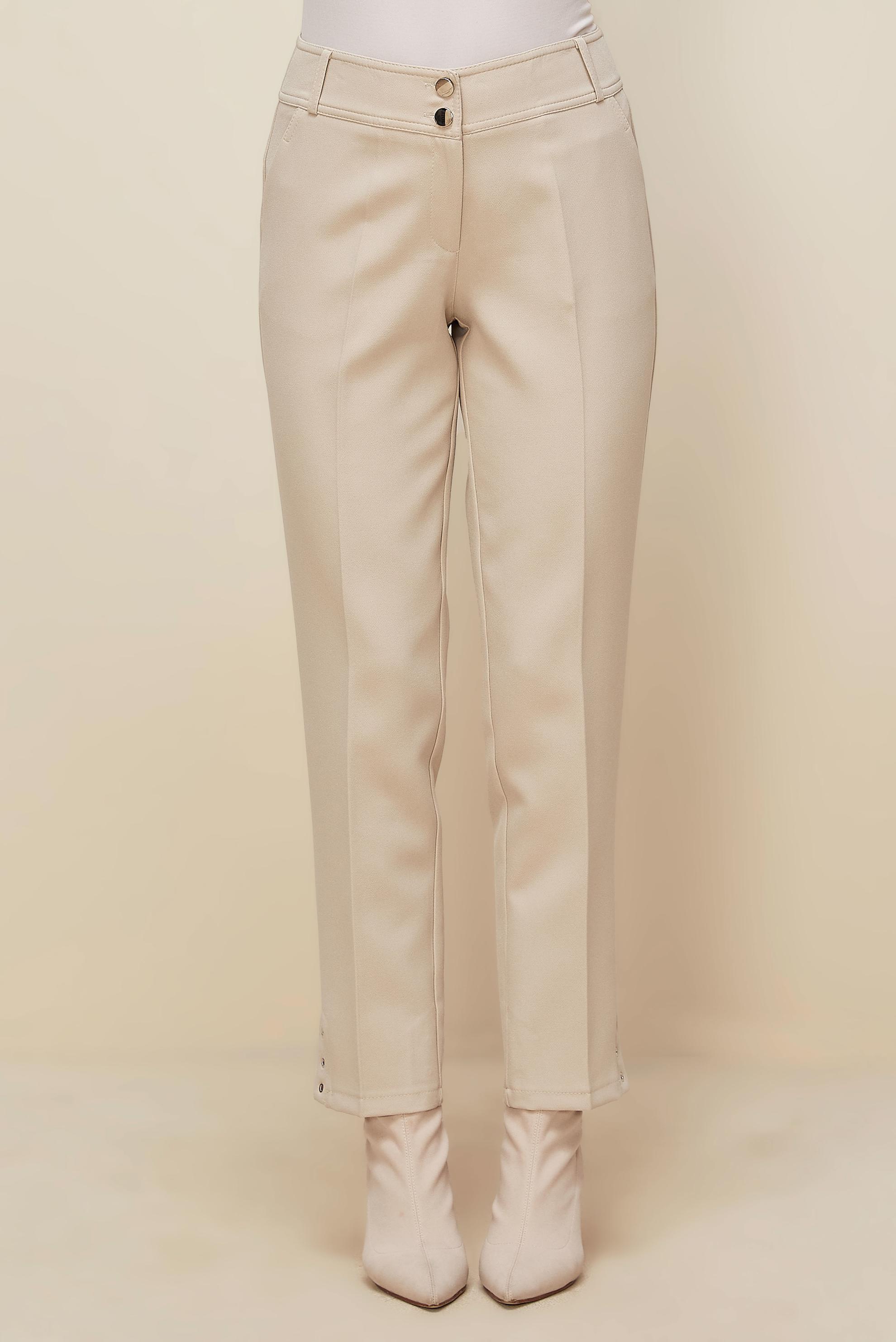 Tesettür giyim BEJ YIRTMAÇ DETAYLI PANTOLON 70909