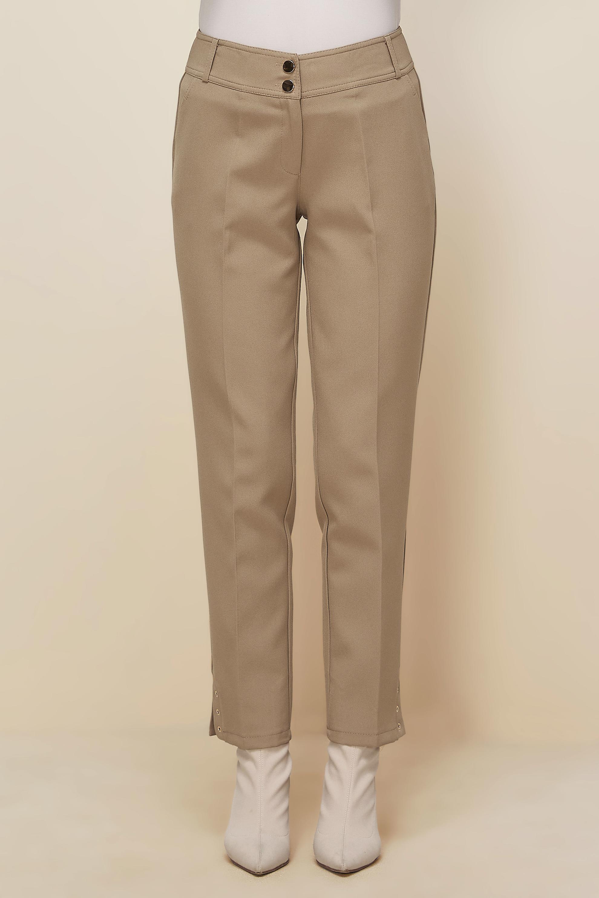 Tesettür giyim KUM YIRTMAÇ DETAYLI PANTOLON 70909