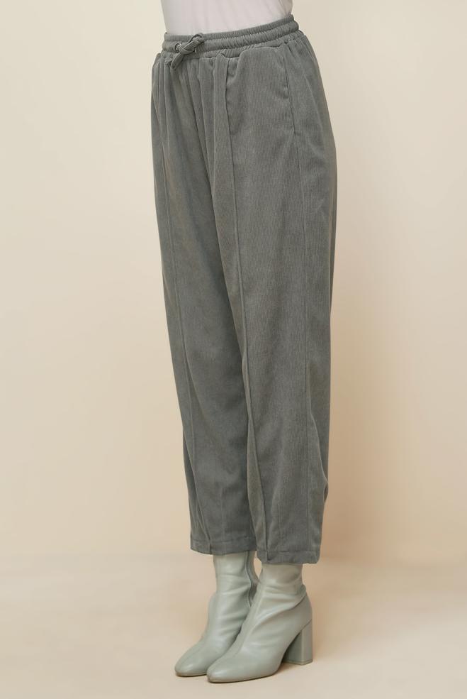 Tesettür giyim GRİ KADİFE PANTOLON 70910 - ALVİNA