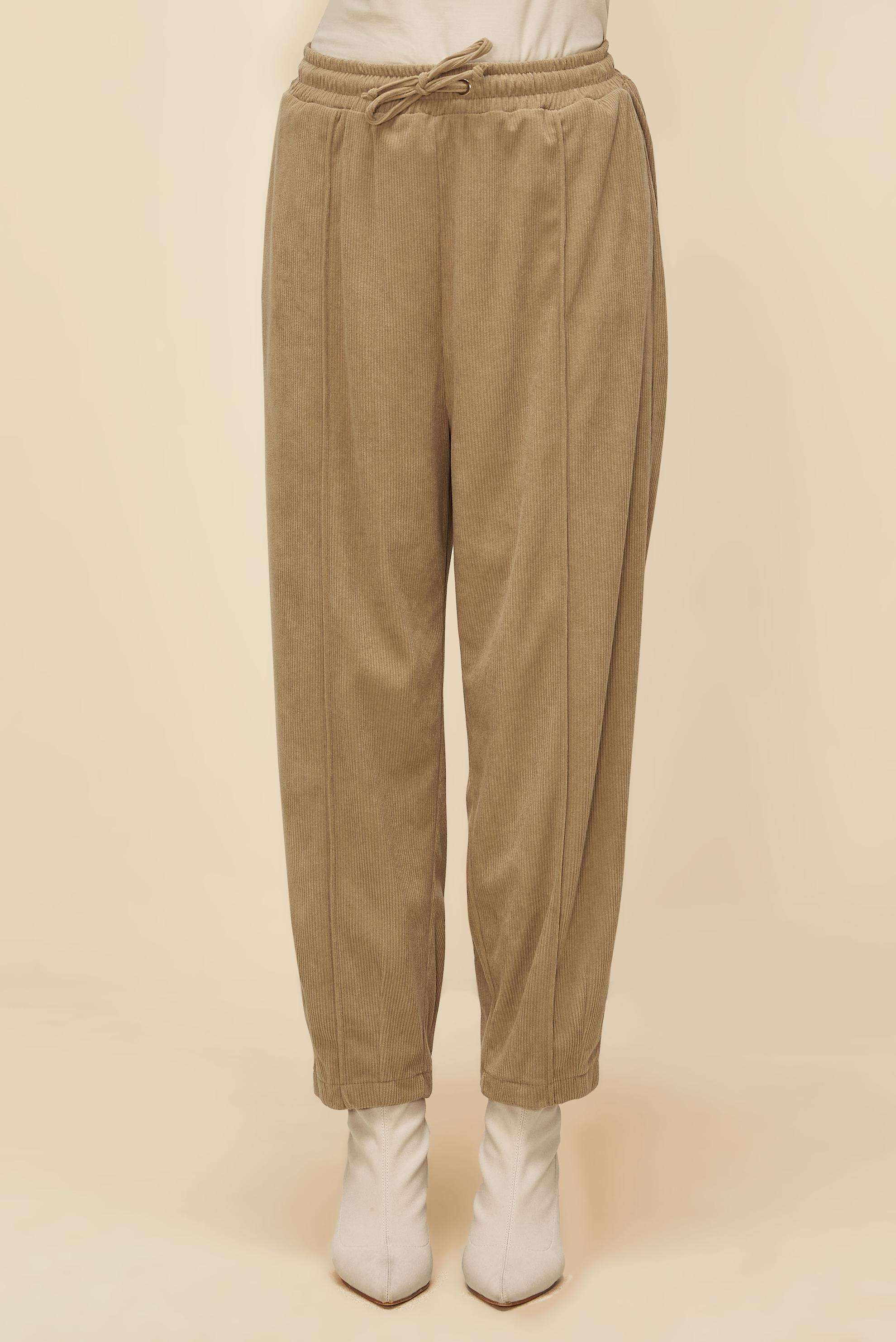 Vêtements hijab BRUN PANTALON EN VELOURS 70910