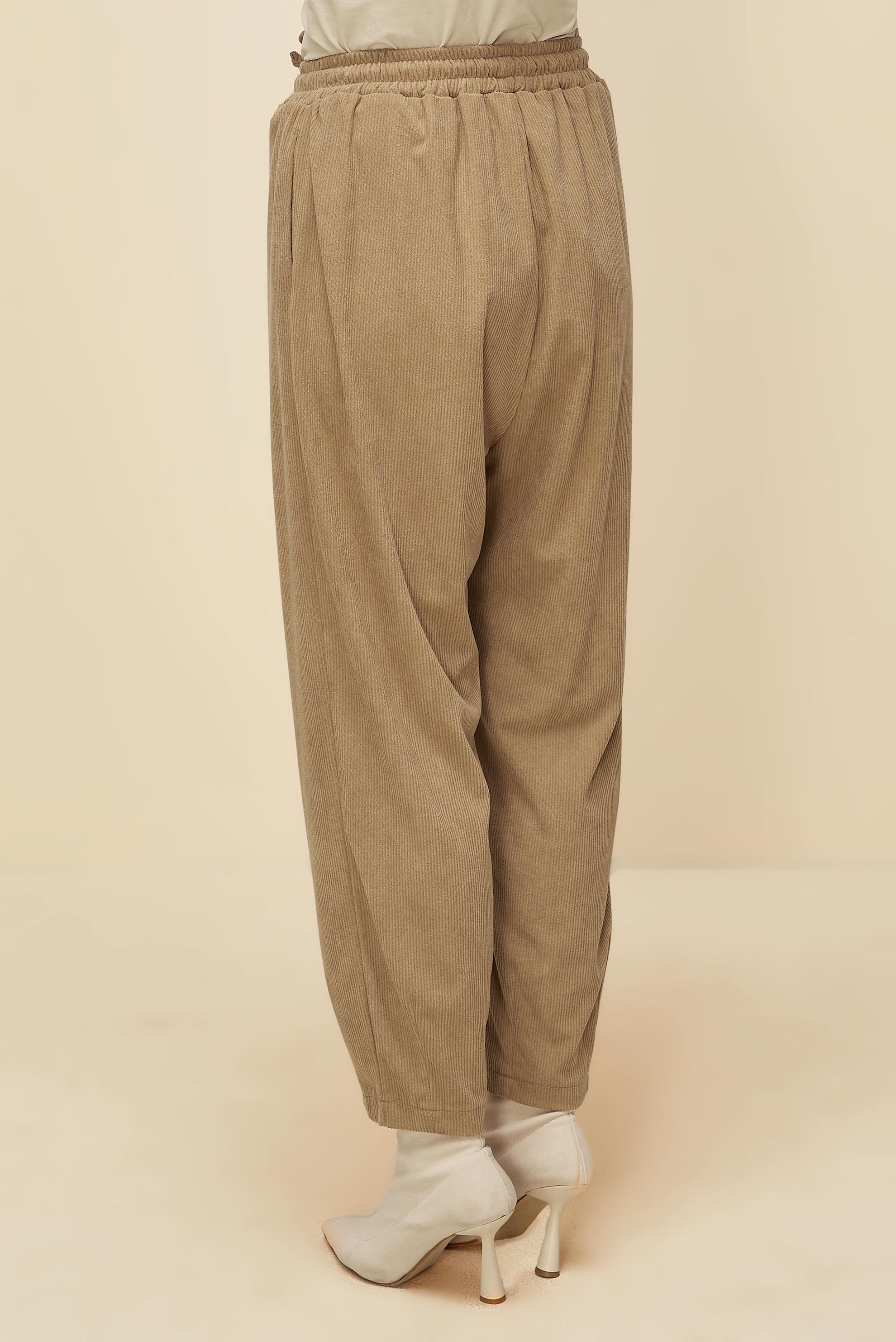 Vêtements hijab BRUN PANTALON EN VELOURS 70910