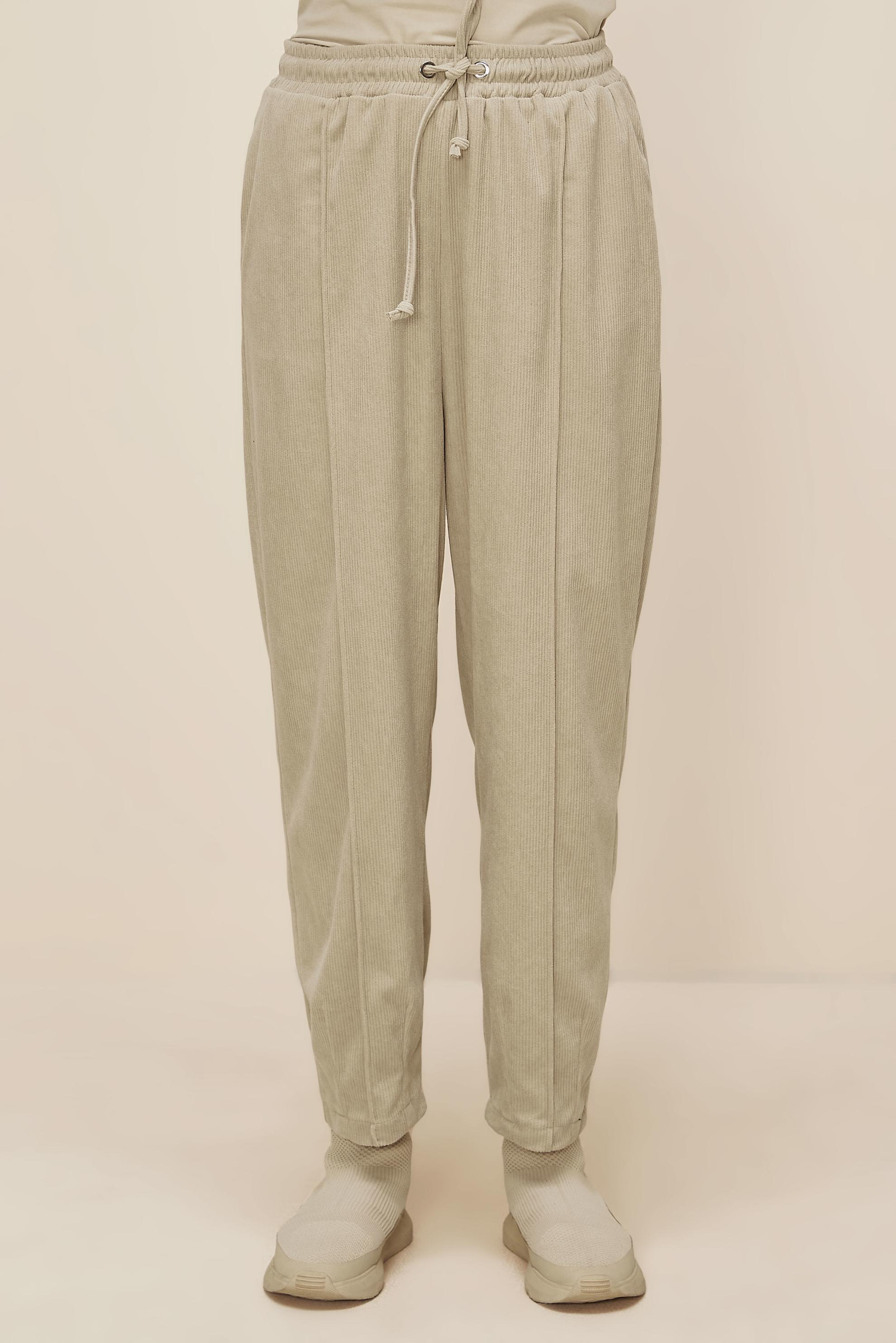 Tesettür giyim BEJ KADİFE PANTOLON 70910