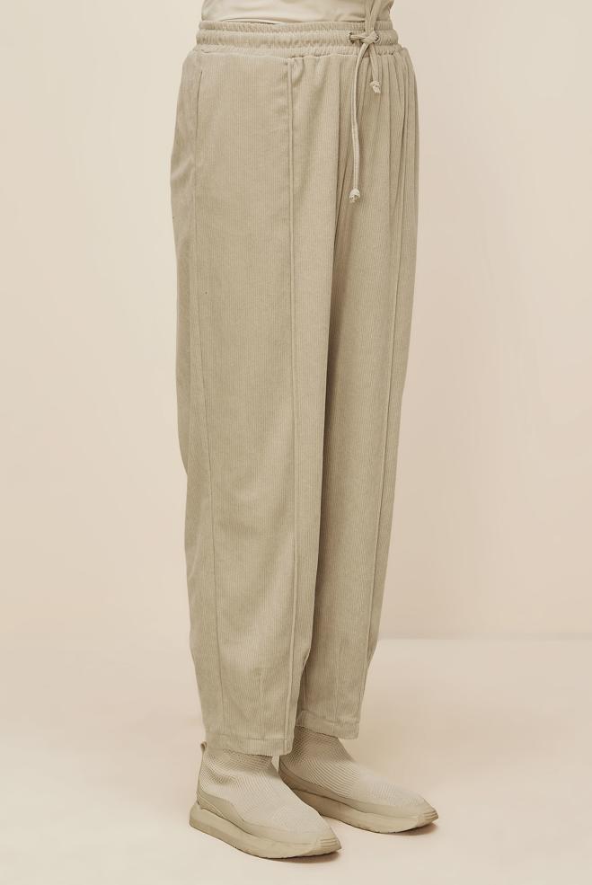 Vêtements hijab BEIGE PANTALON EN VELOURS 70910 - ALVİNA
