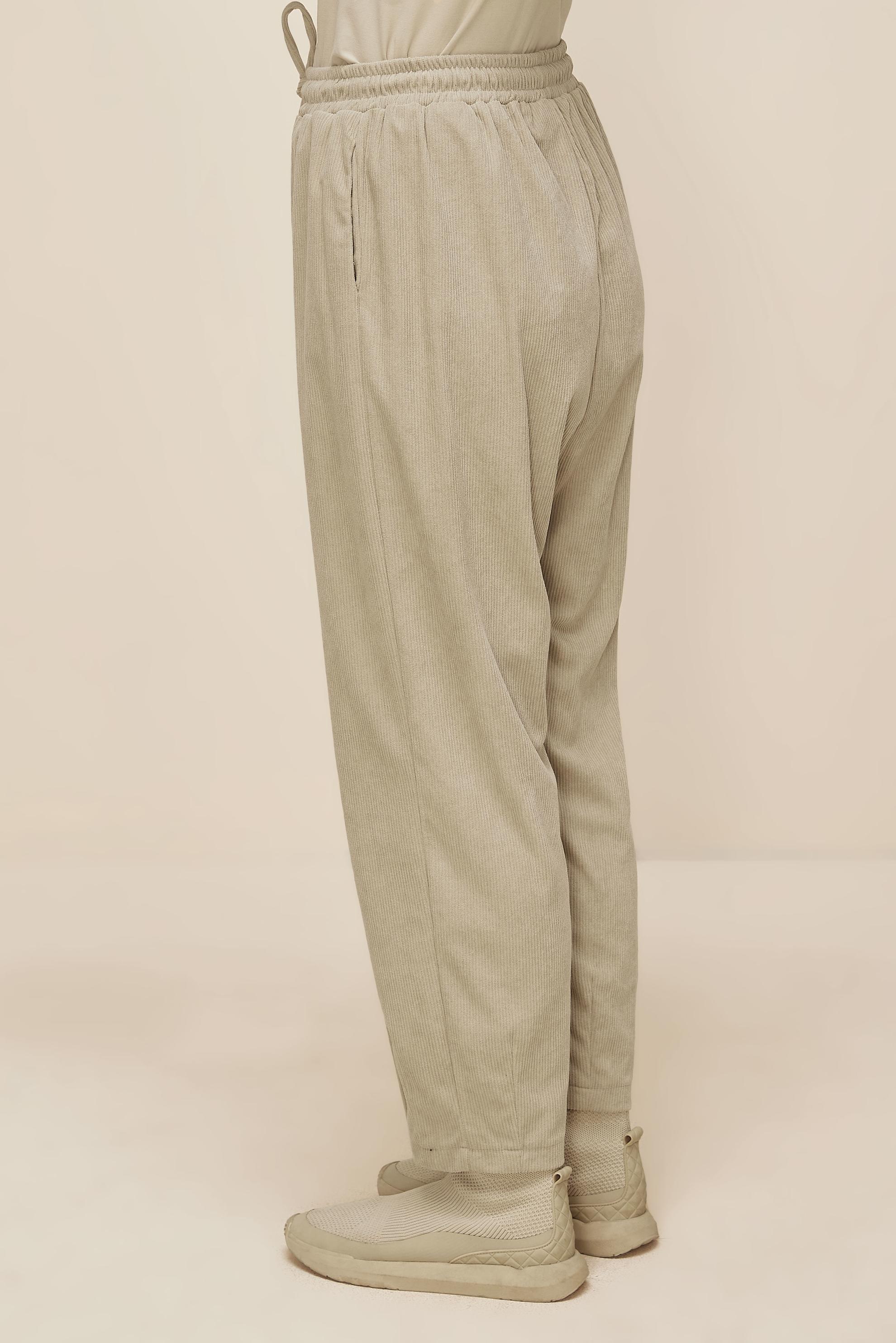 Tesettür giyim BEJ KADİFE PANTOLON 70910