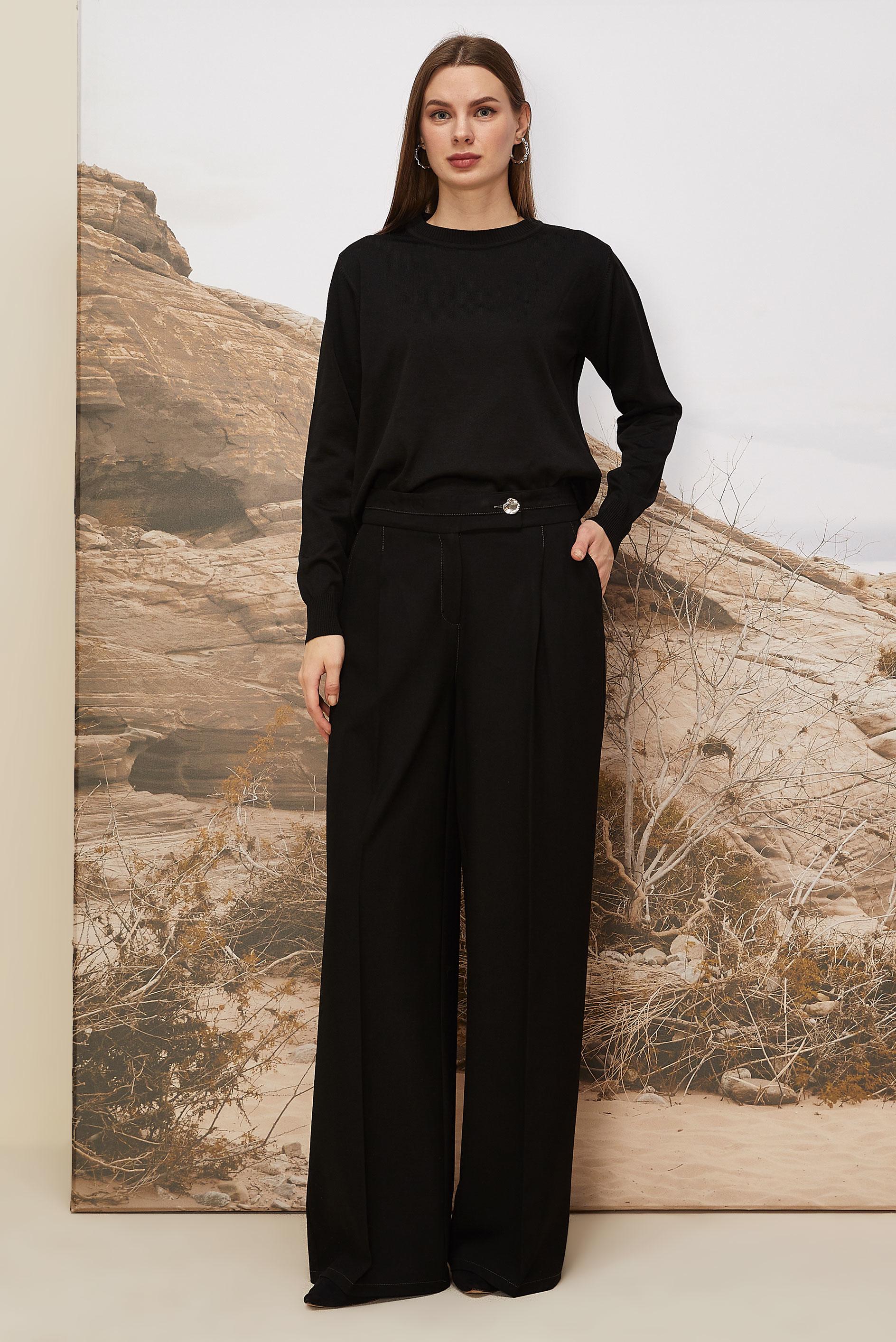 Tesettür giyim SİYAH 70911 KARDELEN PANTOLON  38-46 TEK40