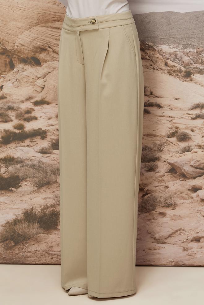 Vêtements hijab BEIGE PANTALON LARGE 70911 - ALVİNA