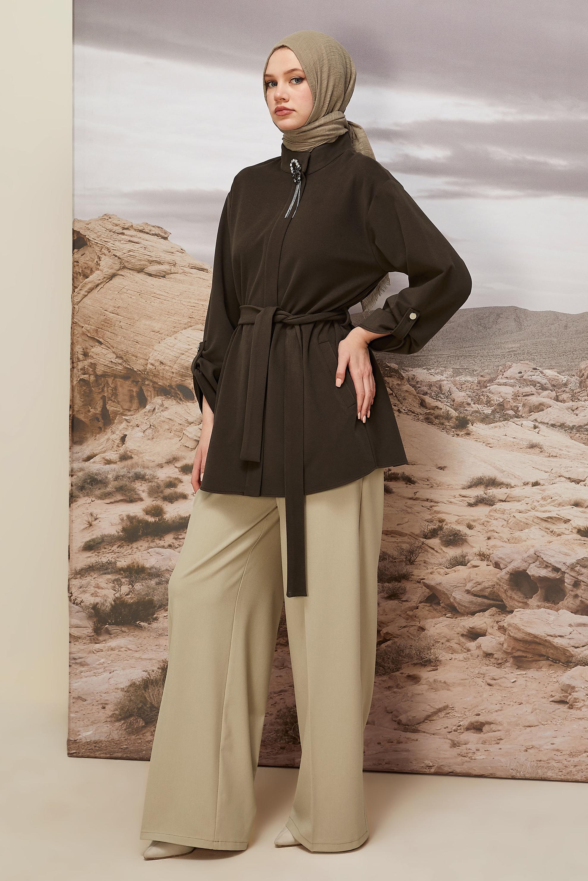 Vêtements hijab BEIGE PANTALON LARGE 70911