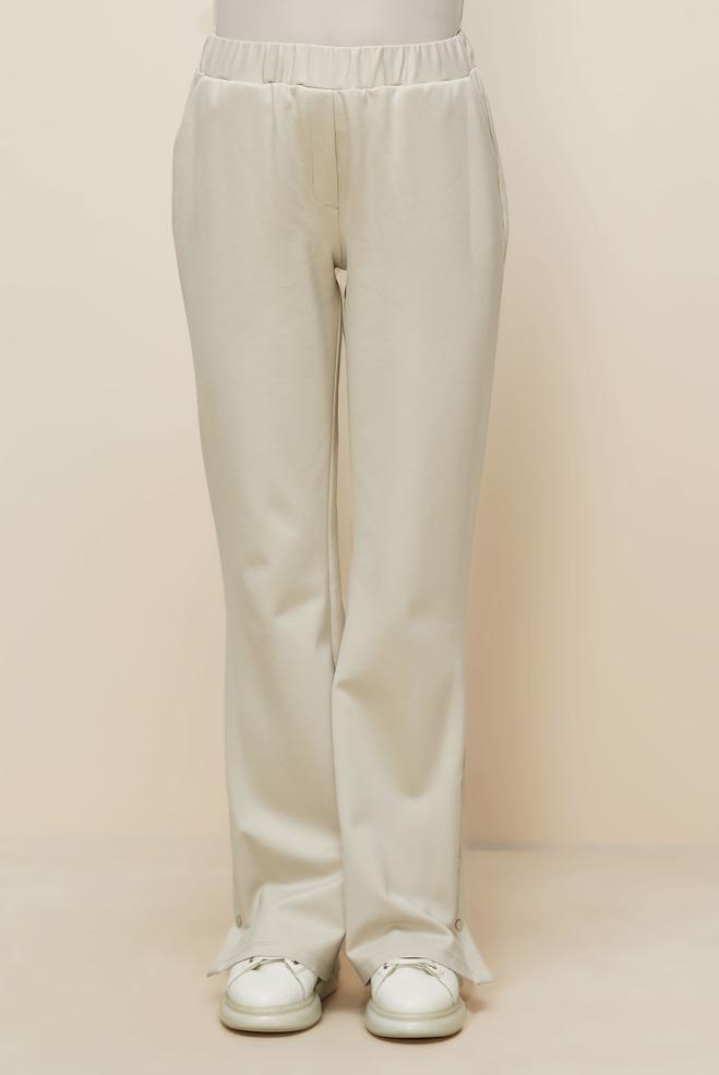 Vêtements hijab BEIGE PANTALON DÉTAILLÉ À PRESSION 70912 - ALVİNA