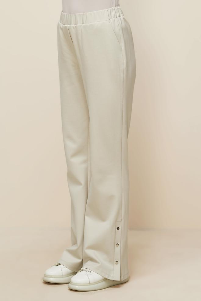 Vêtements hijab BEIGE PANTALON DÉTAILLÉ À PRESSION 70912 - ALVİNA