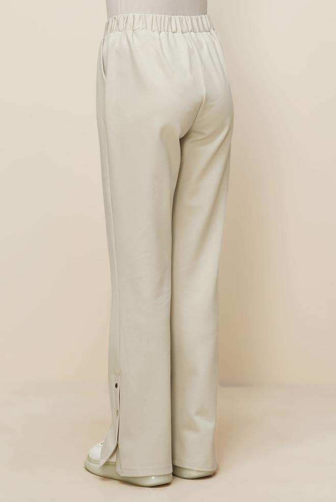 Vêtements hijab BEIGE PANTALON DÉTAILLÉ À PRESSION 70912 - ALVİNA