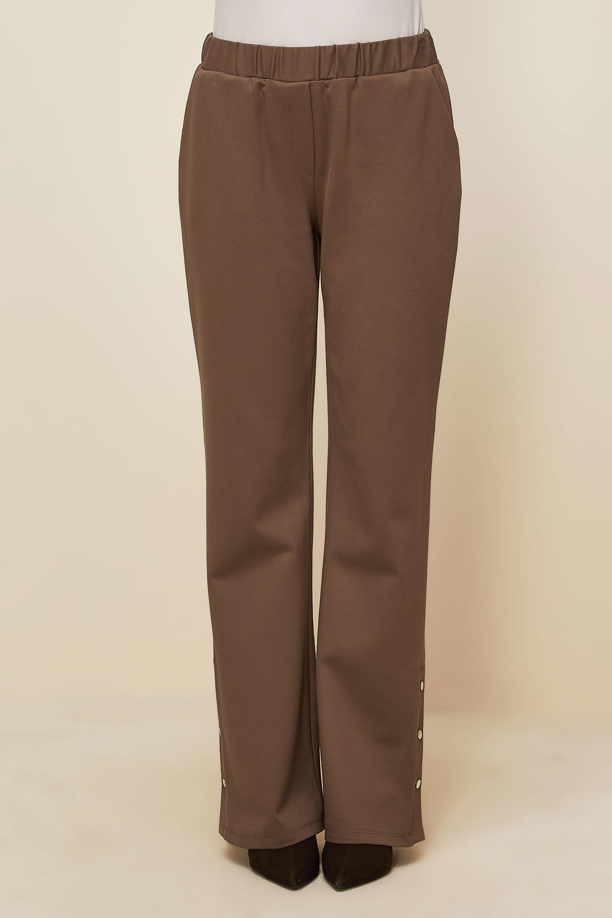 Vêtements hijab BRUN PANTALON DÉTAILLÉ À PRESSION 70912