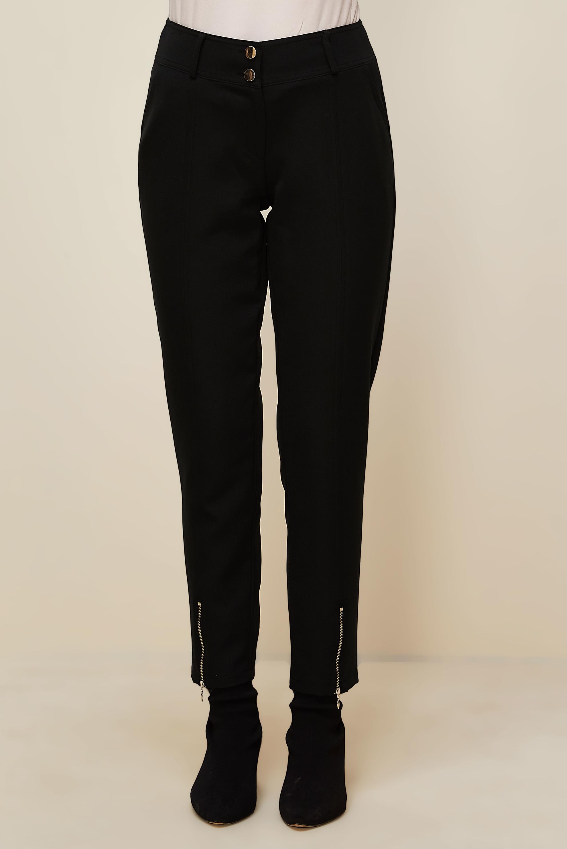 Hijab clothing BLACK ZIPPER DETAILED PANTS 70913
