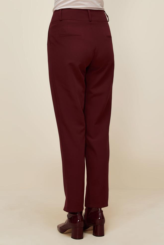 Vêtements hijab ROUGE BORDEAUX PANTALON DÉTAILLÉ À GLISSIÈRE 70913 - ALVİNA