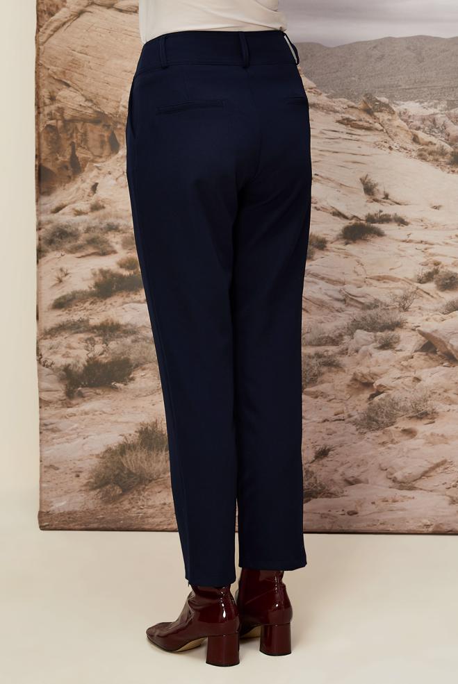 Vêtements hijab BLEU MARINE PANTALON DÉTAILLÉ À GLISSIÈRE 70913 - ALVİNA