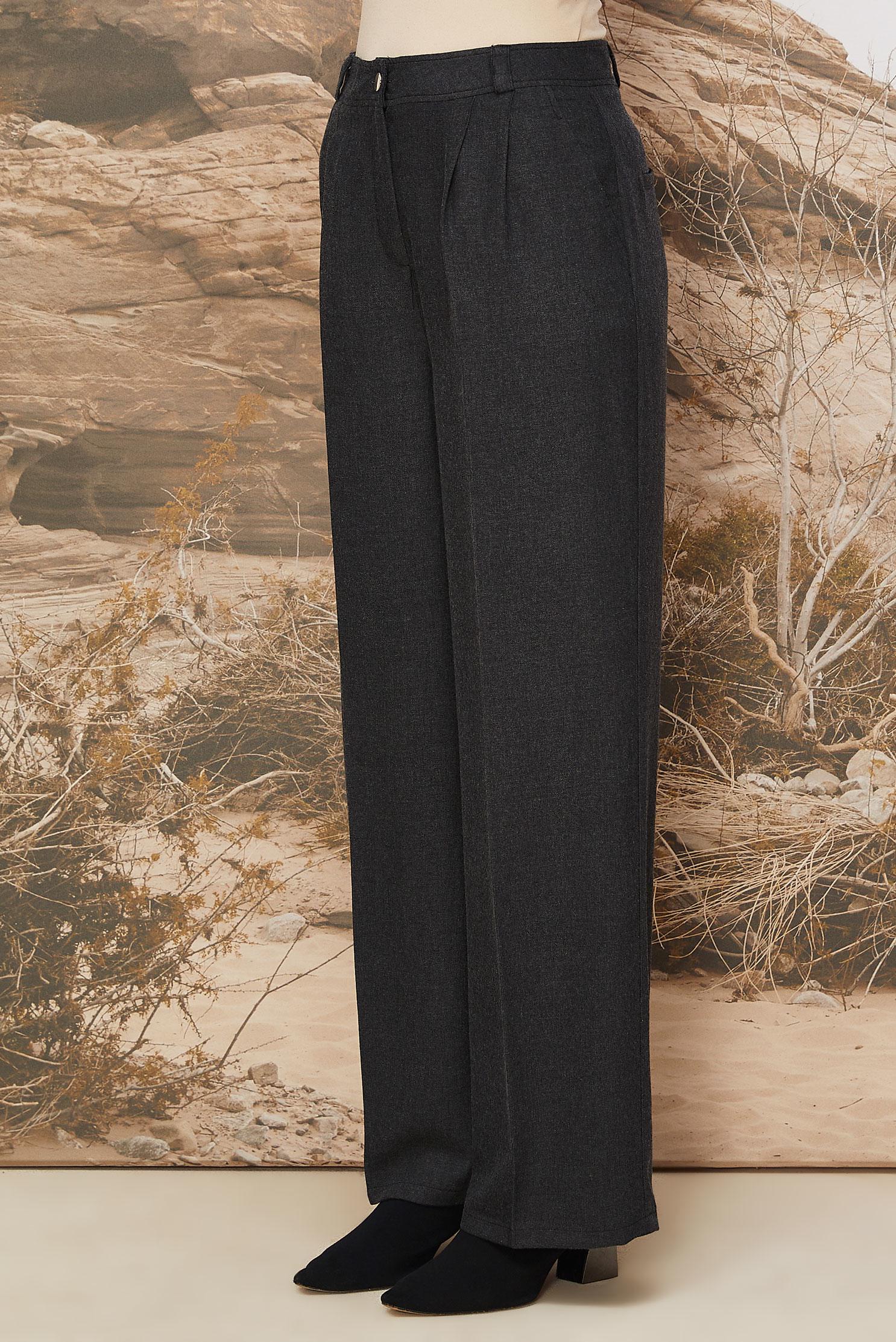 Tesettür giyim SİYAH PALAZZO PANTOLON 70914