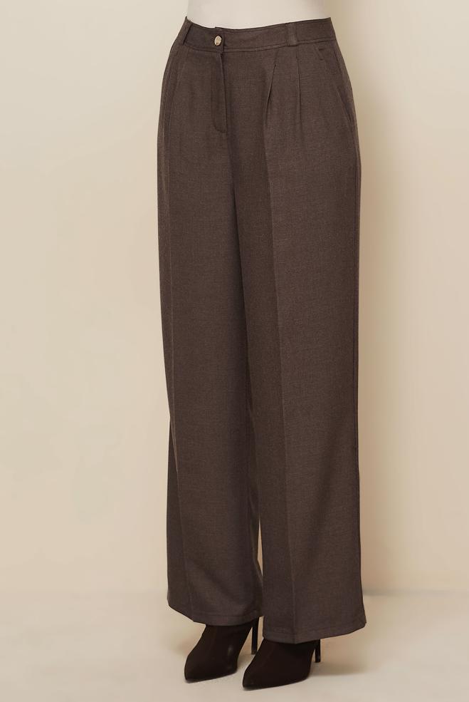 Vêtements hijab BRUN PANTOLON PALAZZO 70914 - ALVİNA