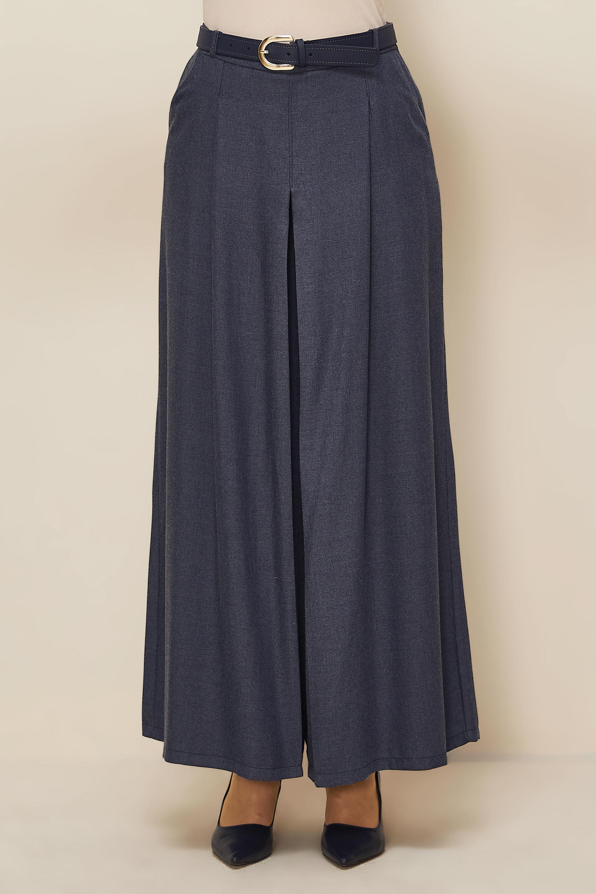 Vêtements hijab BLEU MARINE PANTALON FAÇON JUPE 70915