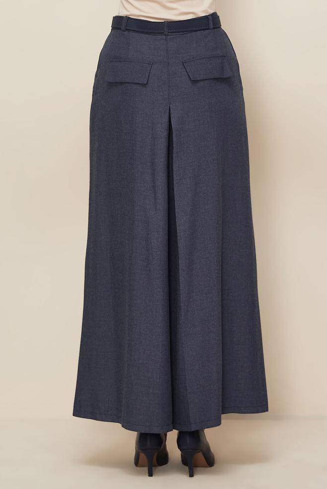 Vêtements hijab BLEU MARINE PANTALON FAÇON JUPE 70915 - ALVİNA