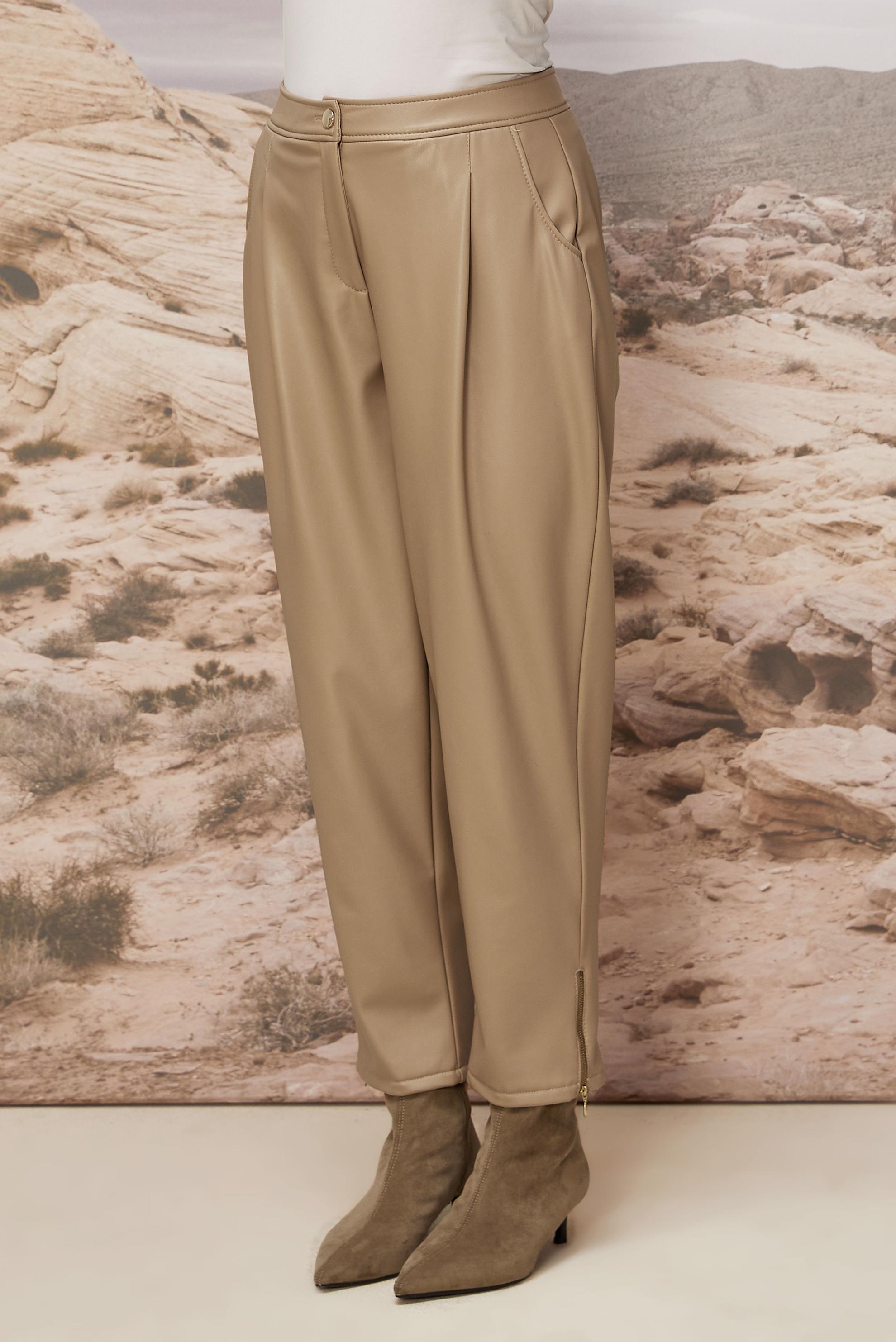 Vêtements hijab BEIGE PANTALON EN SIMILI CUIR 70916