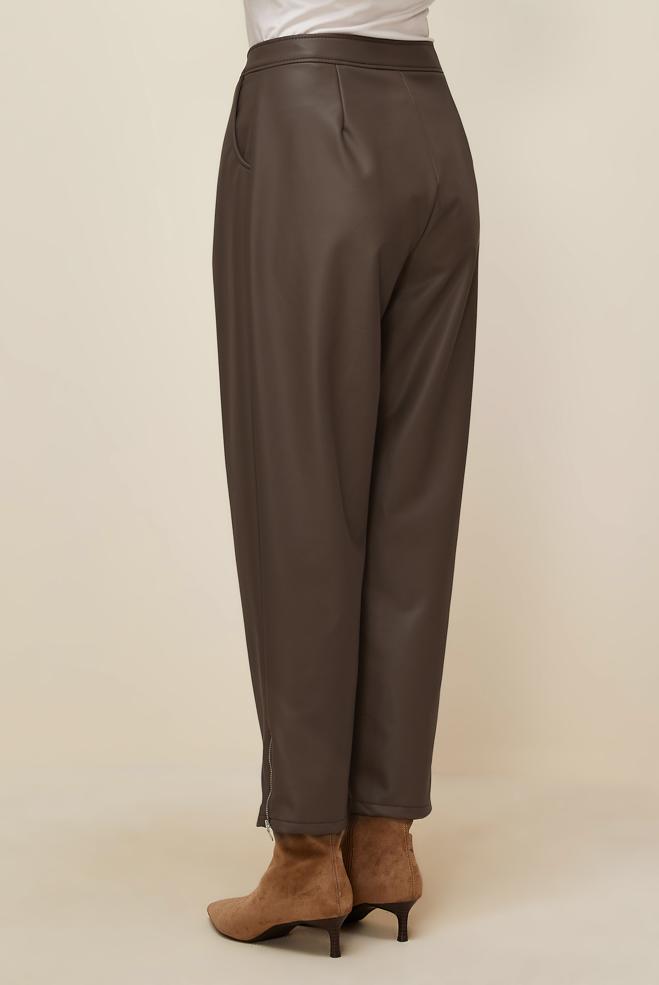 Vêtements hijab VISON PANTALON EN SIMILI CUIR 70916 - ALVİNA