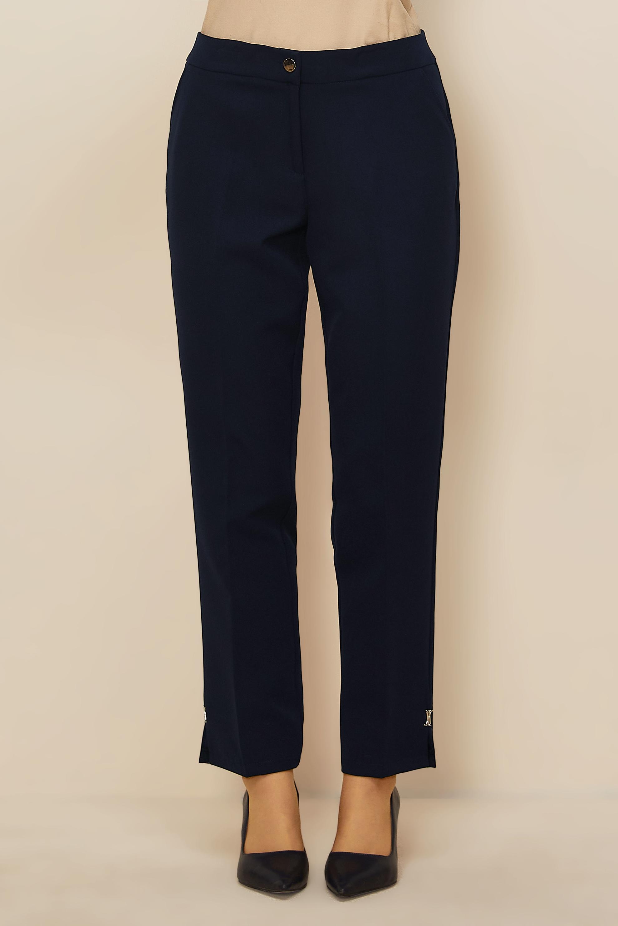 Tesettür giyim LACİVERT DÜZ KESİM PANTOLON 70918