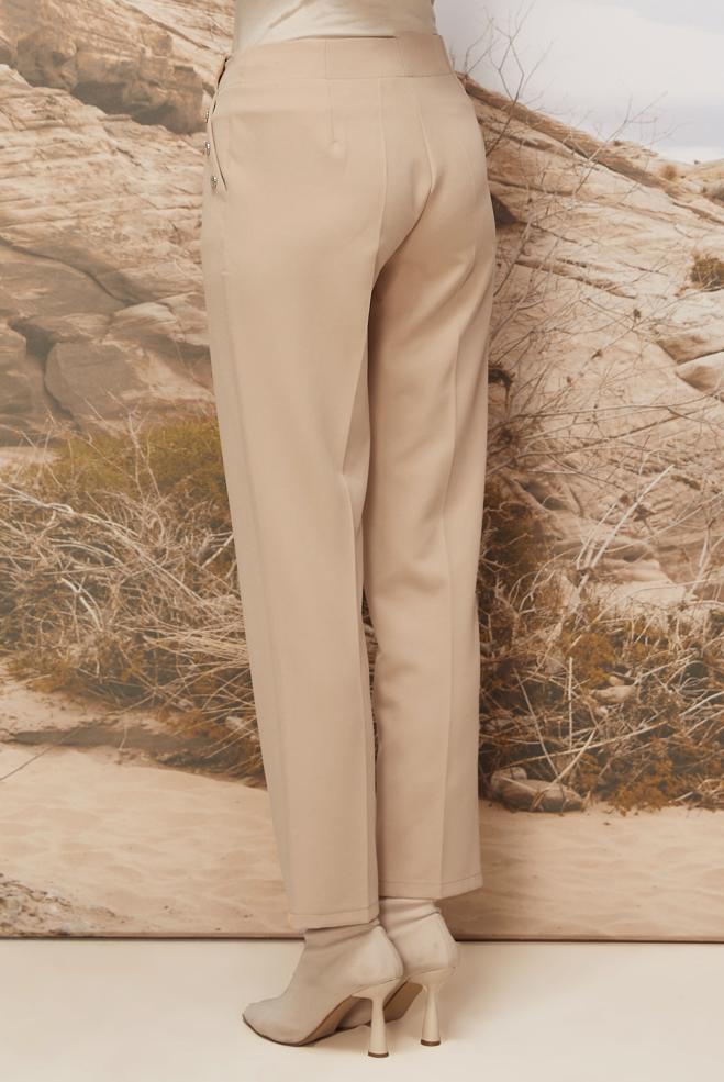 Hijab clothing BEIGE STRAIGHT CUT PANTS 70919 - ALVİNA